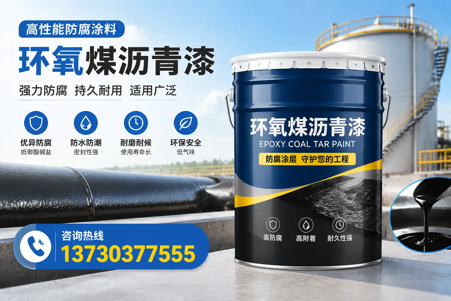 环氧煤沥青漆的耐久性分析，适合巴中的使用场景
